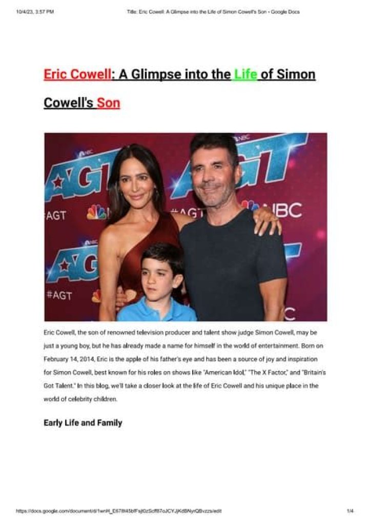 Eric Cowell: Music Mogul, TV Personality, And Entrepreneur