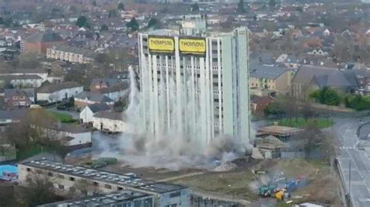 Motherwells Glencairn Tower demolition goes off without a hitch ·