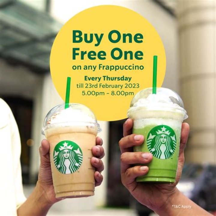This Weekend: Buy 1, Get 1 Free At Starbucks!