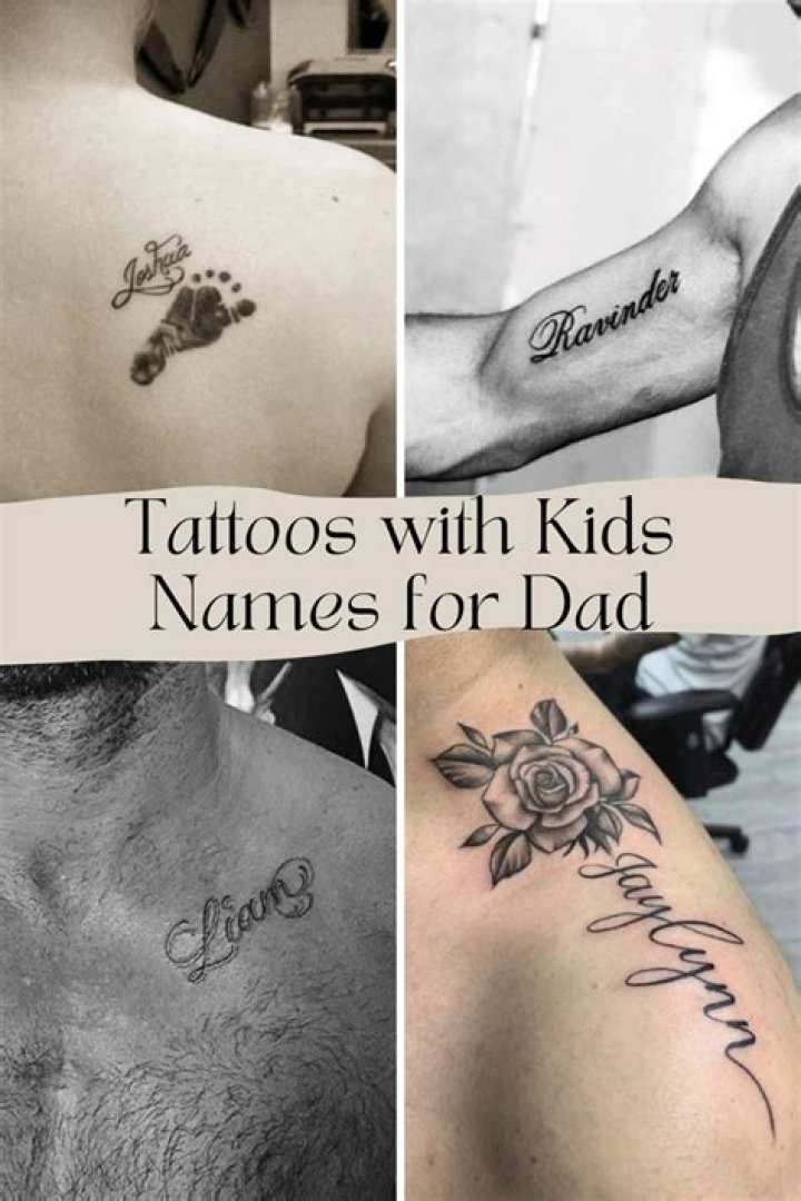 Tattoo Of Daughter's Name For Dad