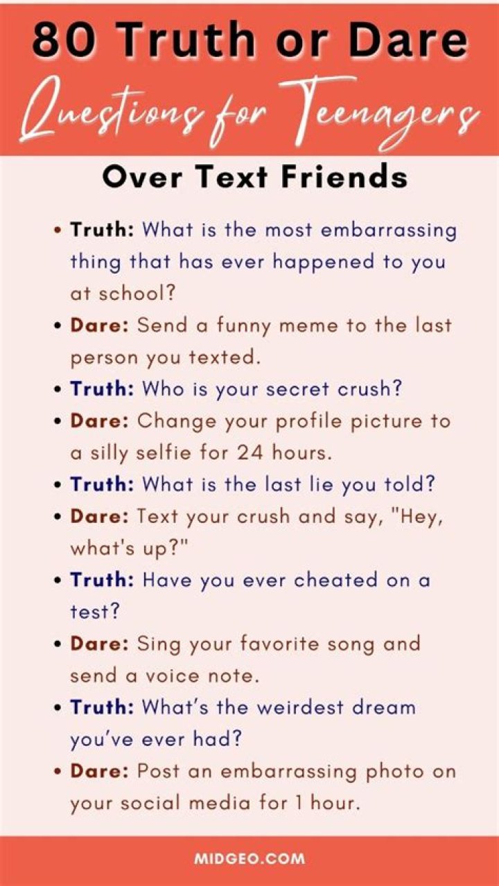 What Are Some Good Dares Over Text