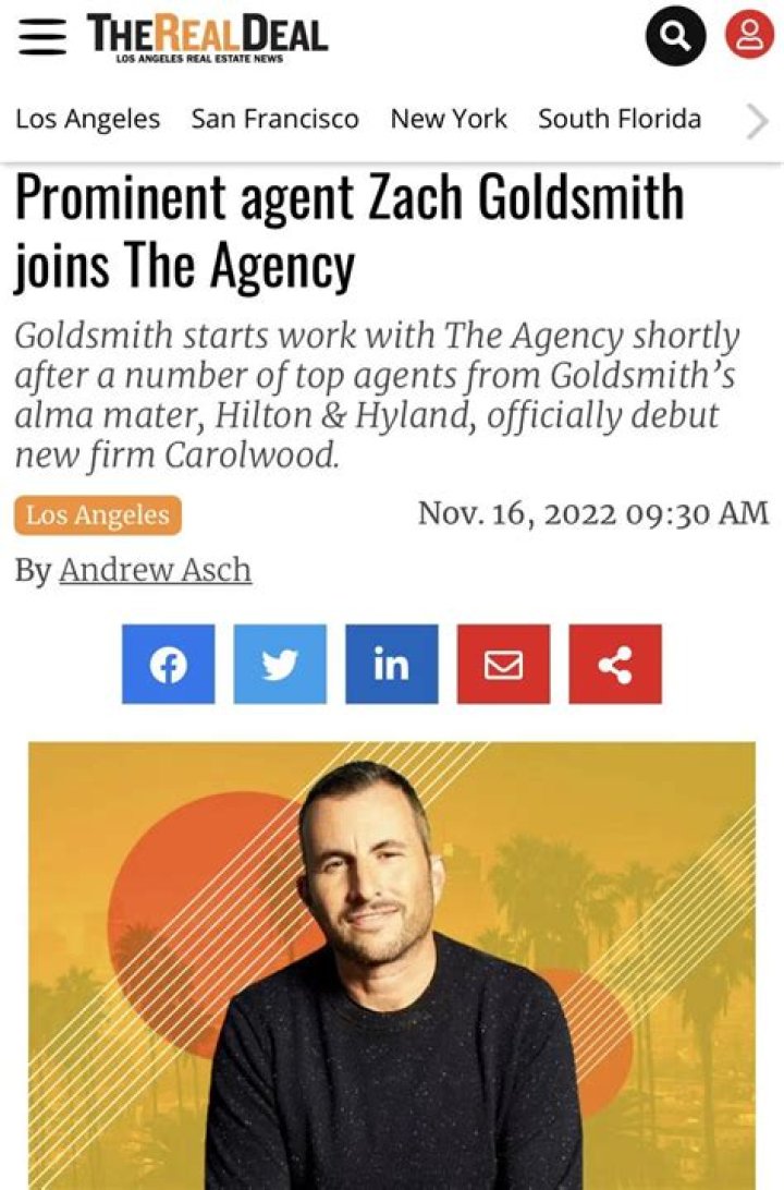 Zach Goldsmith's Beverly Hills Divorce Purchase